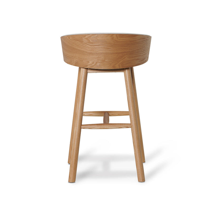 65cm Black Bar Stool - Beige