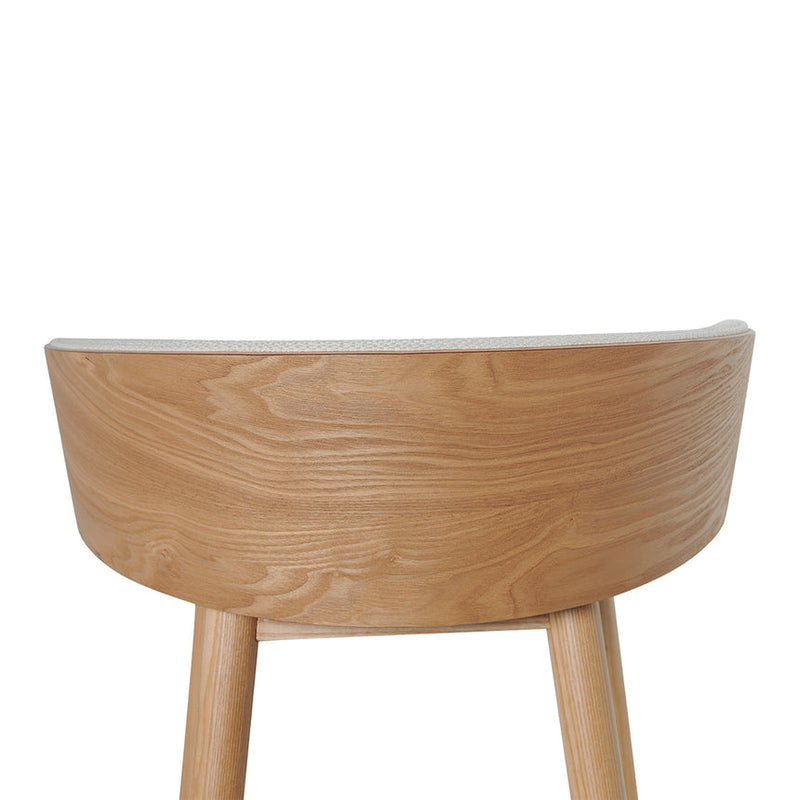 65cm Black Bar Stool - Beige