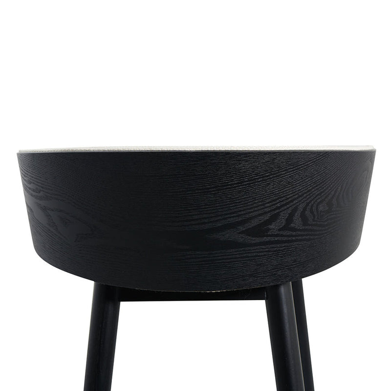 65cm Bar Stool - Full Black