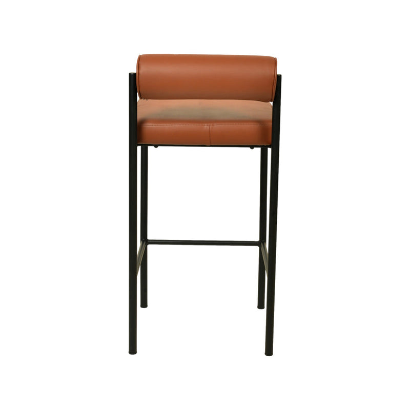 65cm Fabric Bar Stool - Brown (Set of 2)