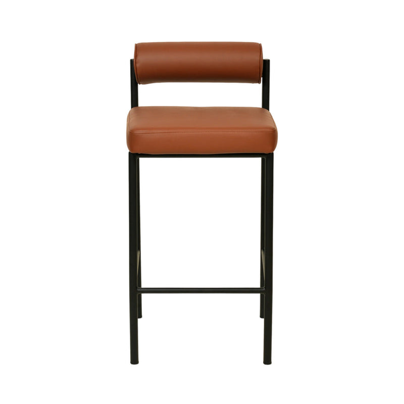 65cm Fabric Bar Stool - Brown (Set of 2)