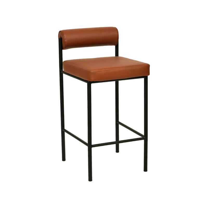 65cm Fabric Bar Stool - Brown (Set of 2)