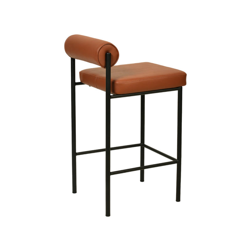 65cm Fabric Bar Stool - Brown (Set of 2)