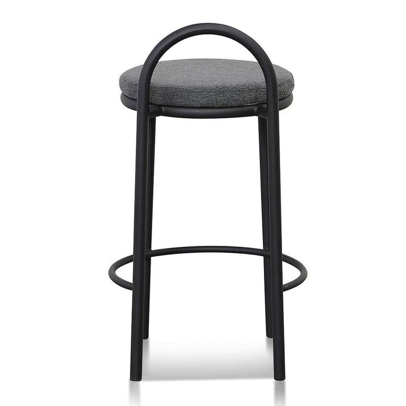 63cm Bar Stool - Black Boucle (Set of 2)