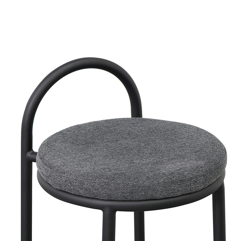 63cm Bar Stool - Black Boucle (Set of 2)