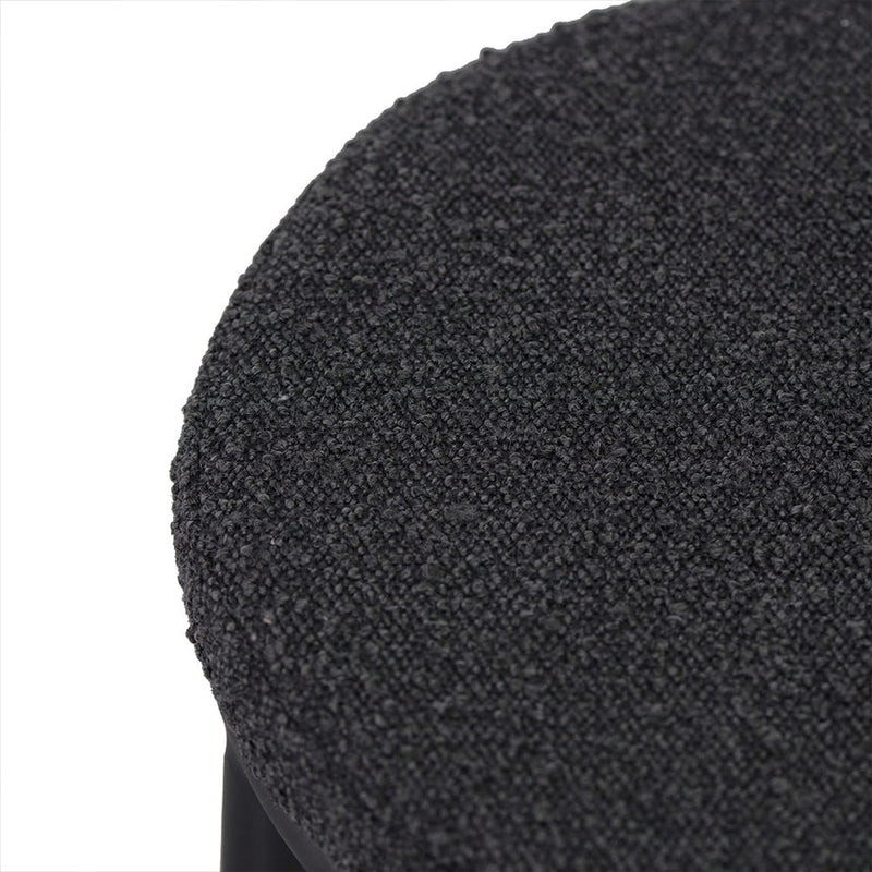 63cm Bar Stool - Black Boucle (Set of 2)