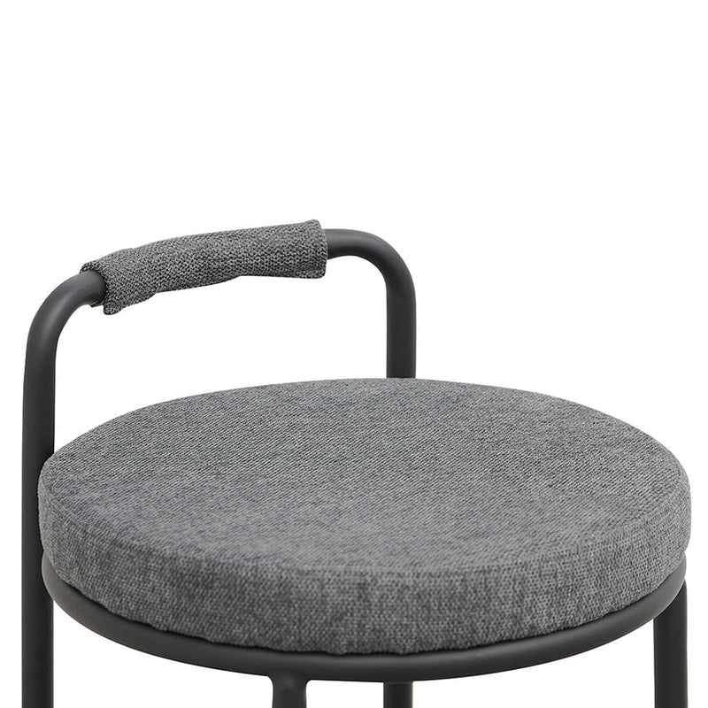 x2 65cm Bar Stool - Charcoal Grey (Set of 2)