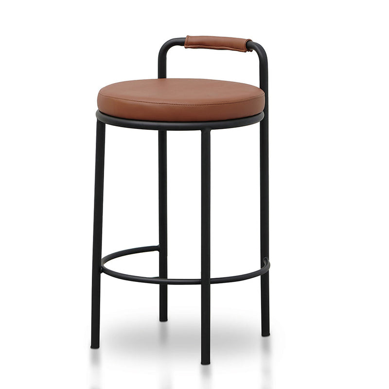 x2 65cm Bar Stool - Brown (Set of 2)