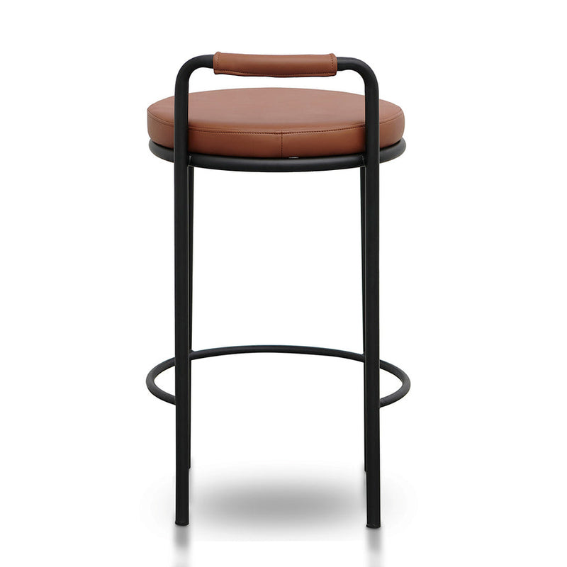 x2 65cm Bar Stool - Brown (Set of 2)