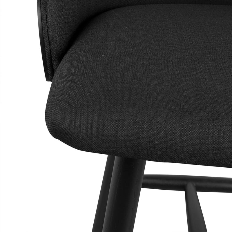 65cm Bar Stool - Full Black