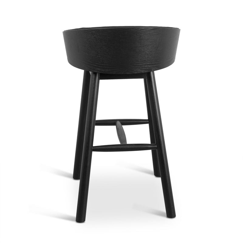 65cm Bar Stool - Full Black