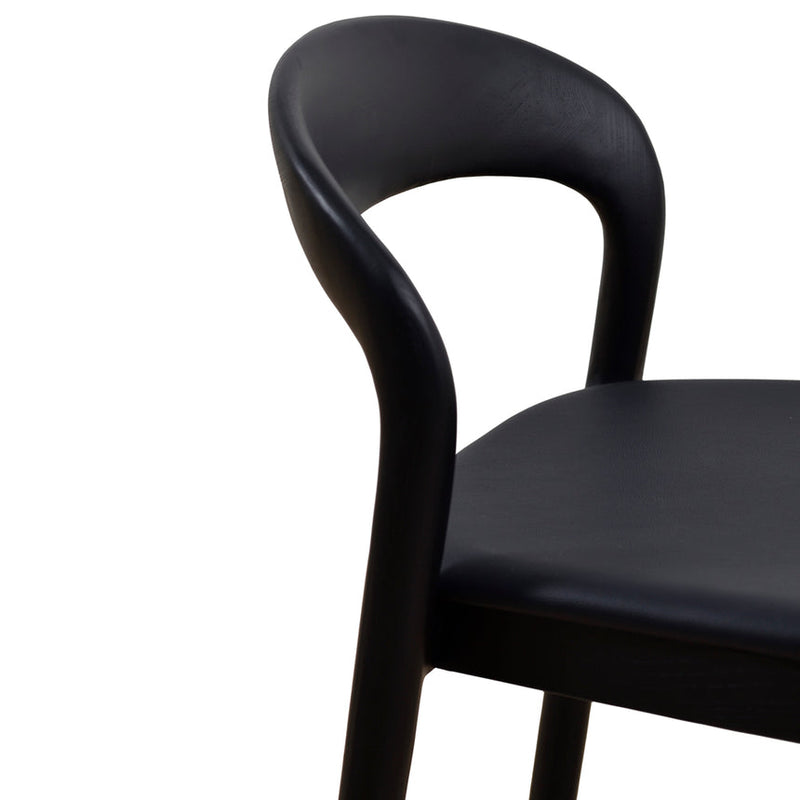 65cm Bar Stool - Full Black (Set of 2)