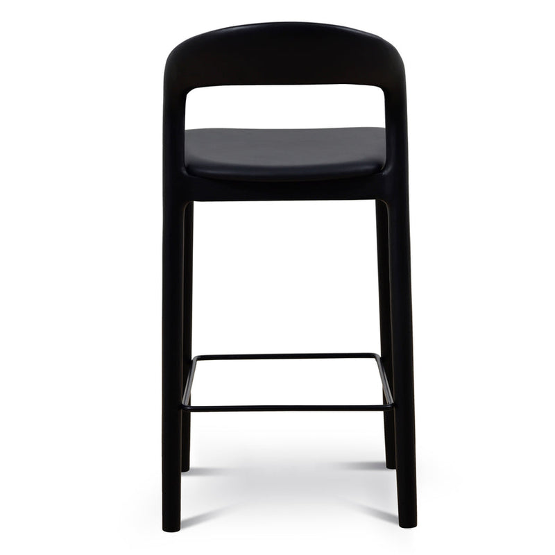 65cm Bar Stool - Full Black (Set of 2)