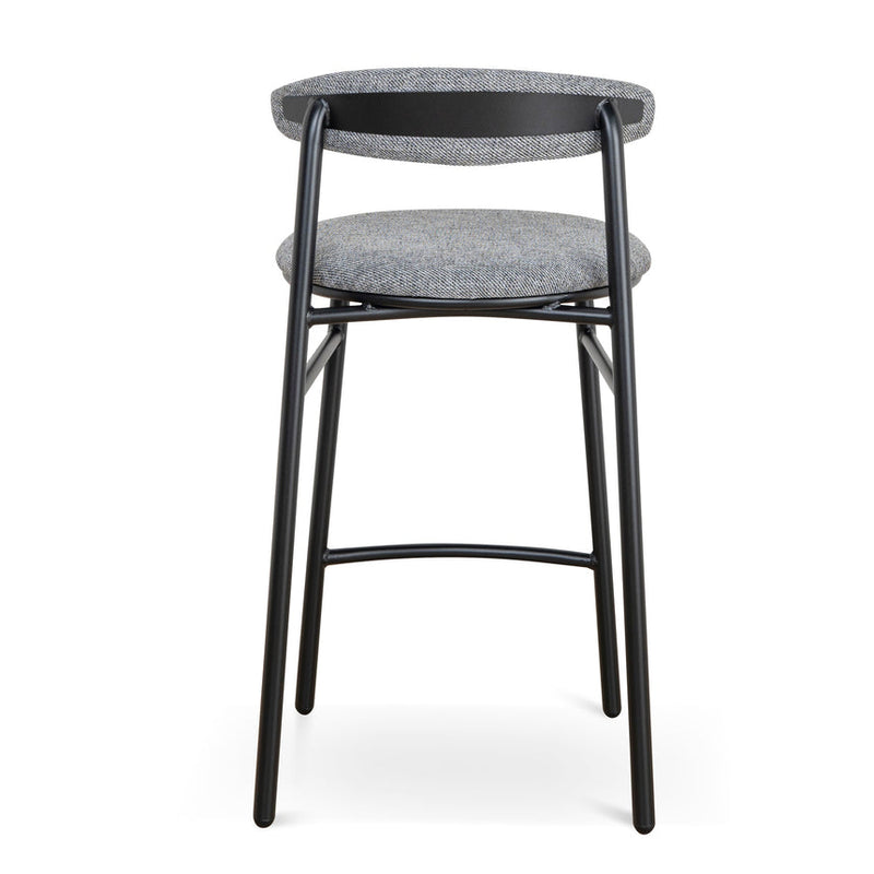 65cm Bar Stool - Full Black (Set of 2)