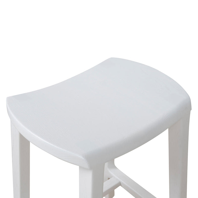 62cm Bar Stool - White