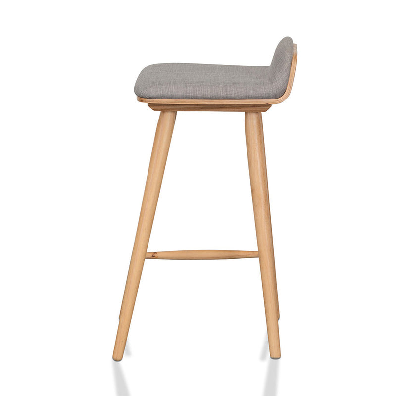 65cm Bar Stool - Grey - Natural