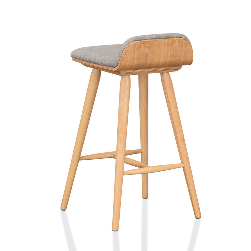 65cm Bar Stool - Grey - Natural