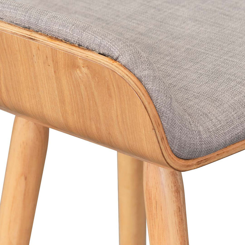 65cm Bar Stool - Grey - Natural