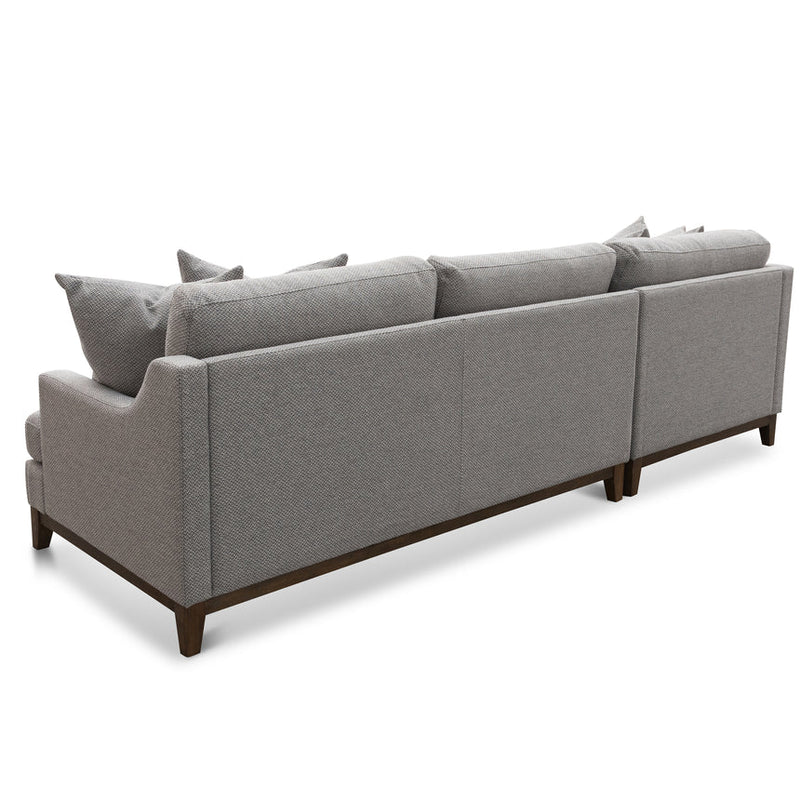 CLC6373-CA 3 Seater Right Chaise Fabric Sofa - Grey