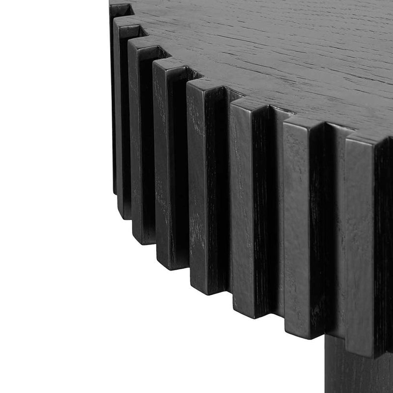 1.4m Wooden Coffee Table - Black