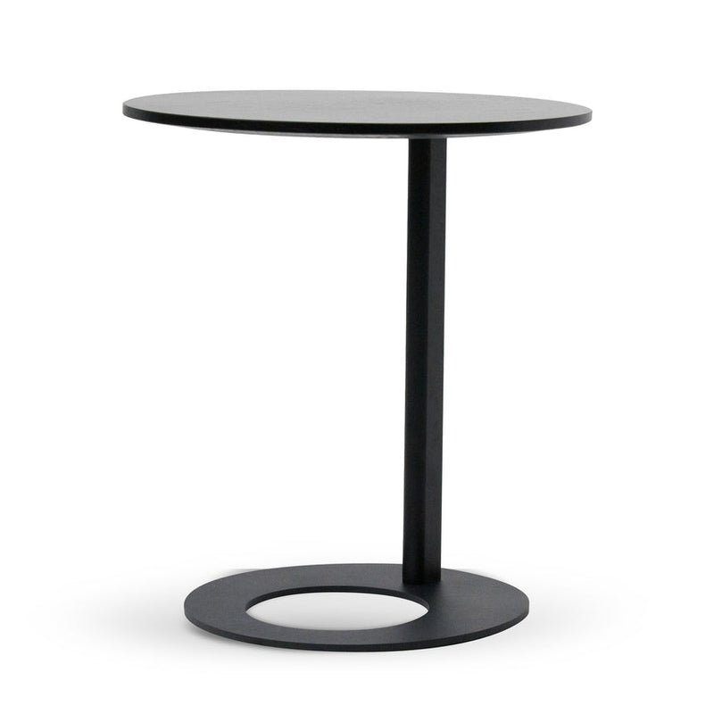 50cm Wooden Side Table - Full Black