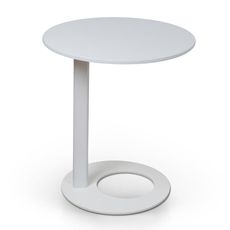 50cm Wooden Side Table - Full White