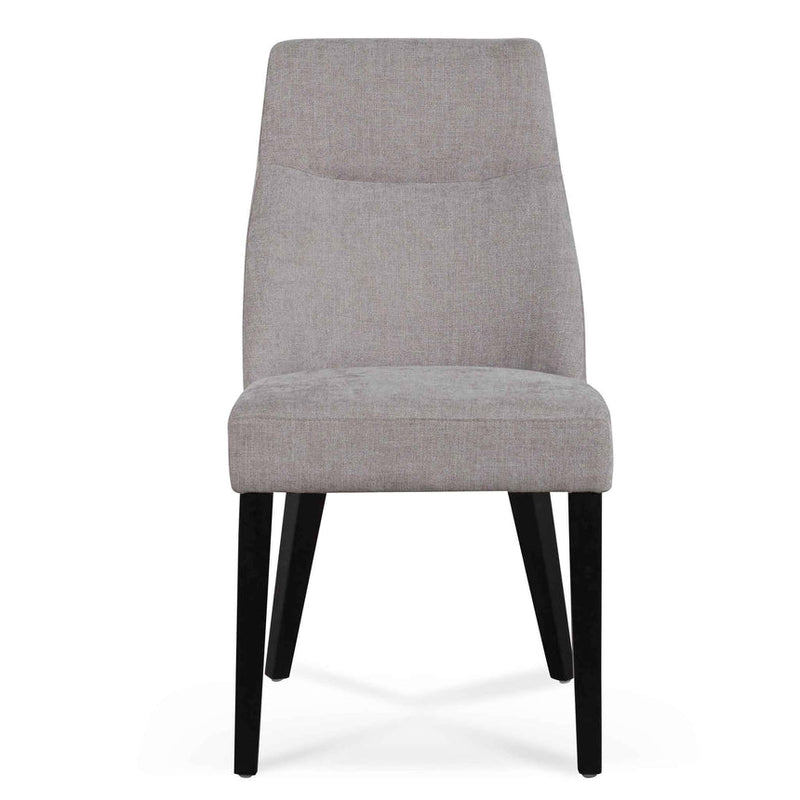 Fabric Dining Chair - Oyster Beige - Black Legs