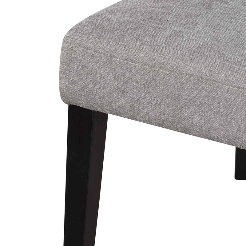 Fabric Dining Chair - Oyster Beige - Black Legs