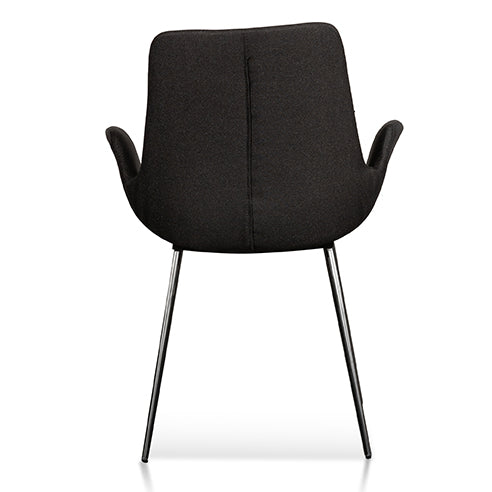 Fabric Dining Chair – Black (Set of 2)