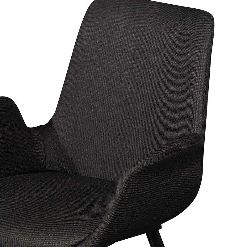 Fabric Dining Chair – Black (Set of 2)