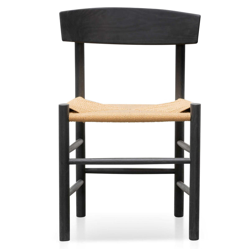 Rattan Dining Chair - Full Black (Set of 2)