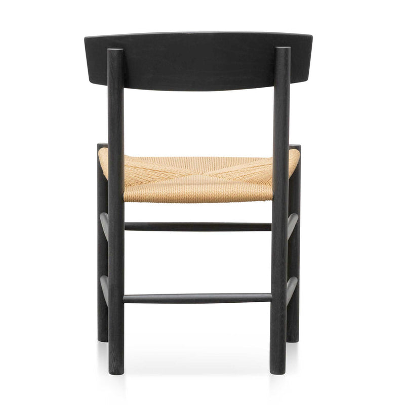 Rattan Dining Chair - Full Black (Set of 2)