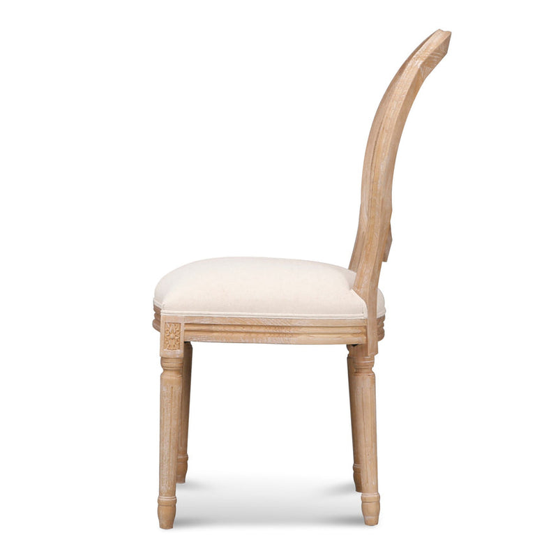 Black ELM Dining Chair - Light Beige (Set of 2)