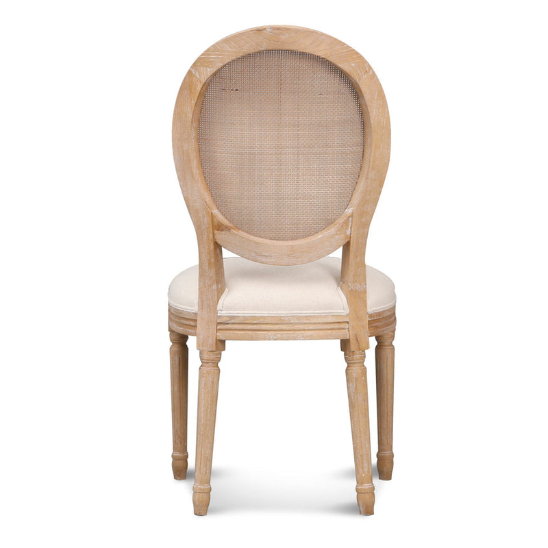 Black ELM Dining Chair - Light Beige (Set of 2)