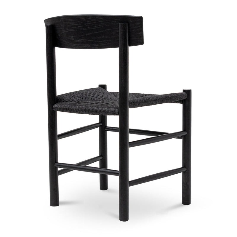 Rattan Dining Chair - Full Black (Set of 2)