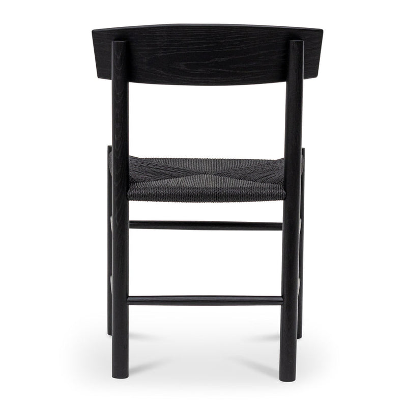 Rattan Dining Chair - Full Black (Set of 2)