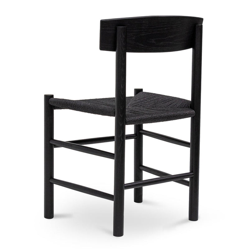 Rattan Dining Chair - Full Black (Set of 2)