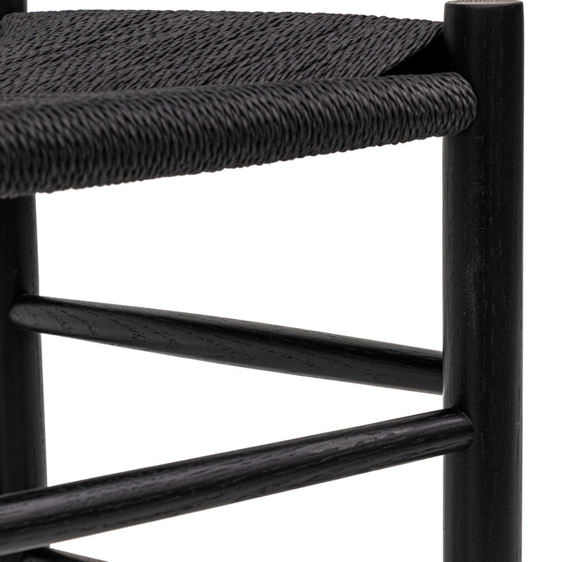 Rattan Dining Chair - Full Black (Set of 2)