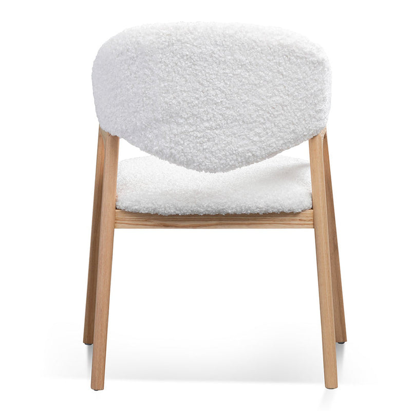 Dining Chair - White Synthetic Wool (Set of 2)