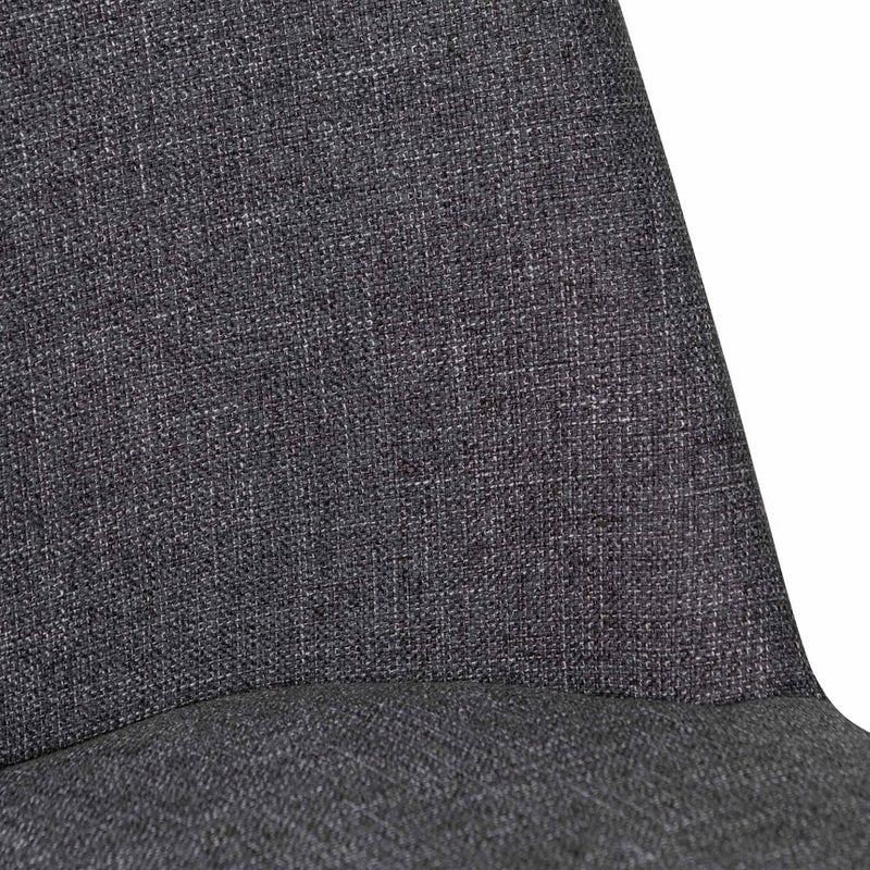 Fabric Dining Chair - Pebble Grey in Black Legs