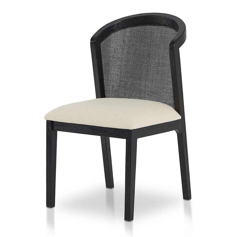 Black ELM Dining Chair - Light Beige