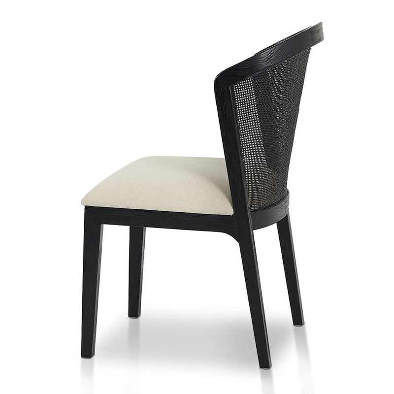 Black ELM Dining Chair - Light Beige