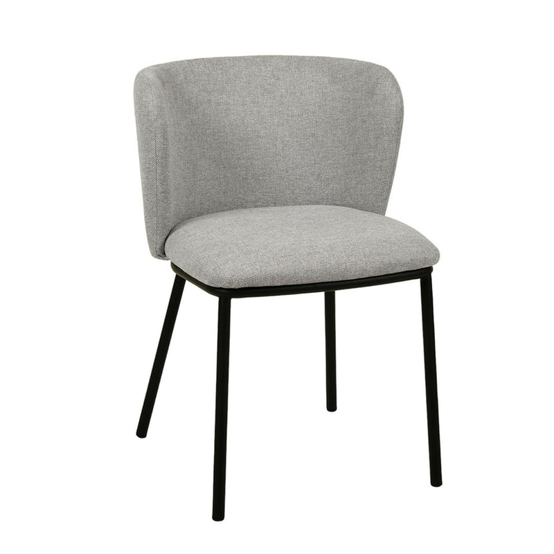 Fabric Dining Chair - Charcoal Grey (Set of 2)