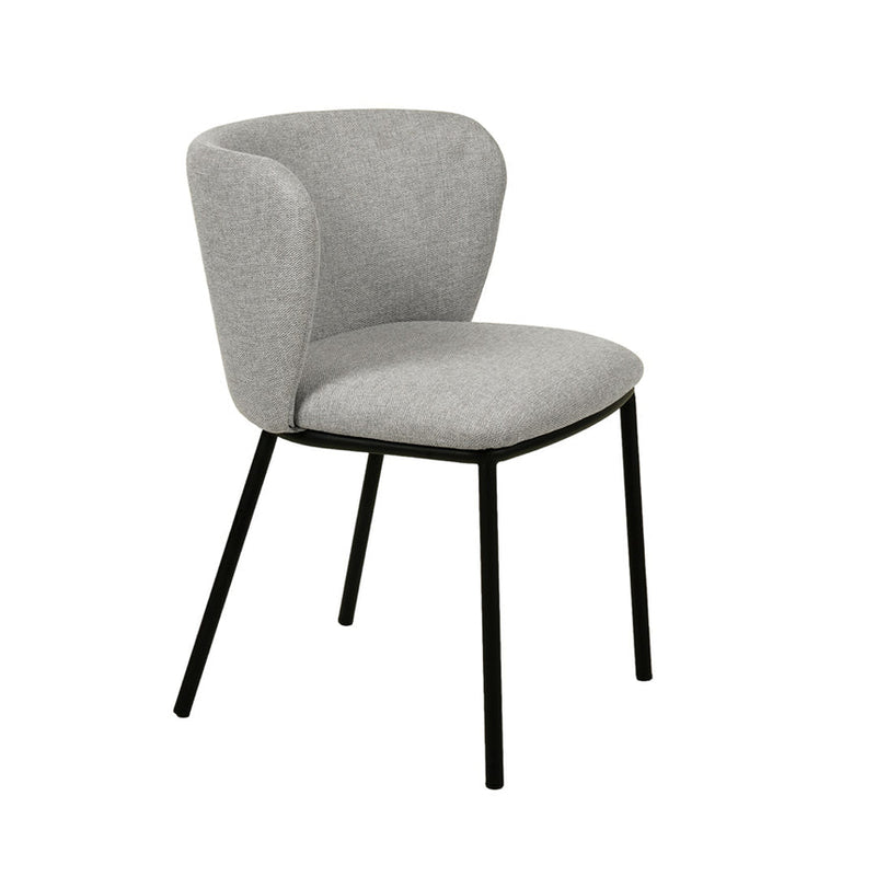 Fabric Dining Chair - Charcoal Grey (Set of 2)