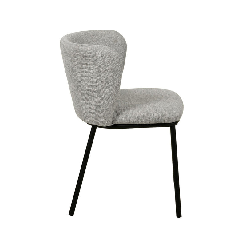 Fabric Dining Chair - Charcoal Grey (Set of 2)