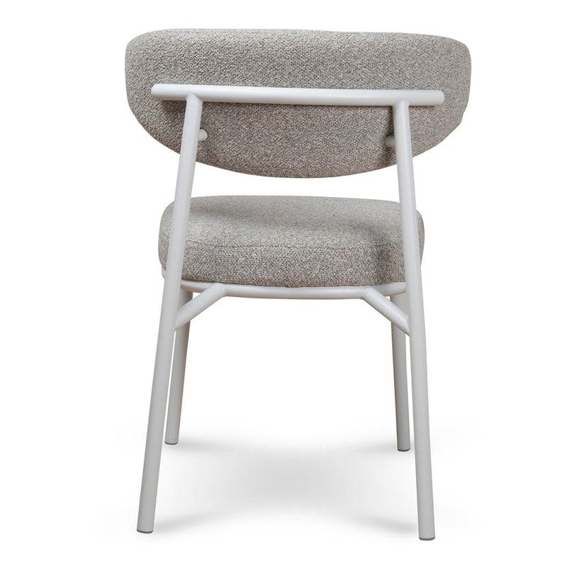 2 White Dining Chair - Clay Grey (Set of 2)