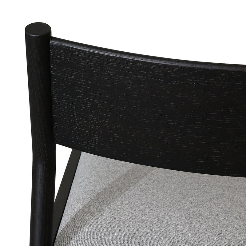 x2 Mirit Black Dining Chair - Moon Grey (Set of 2)