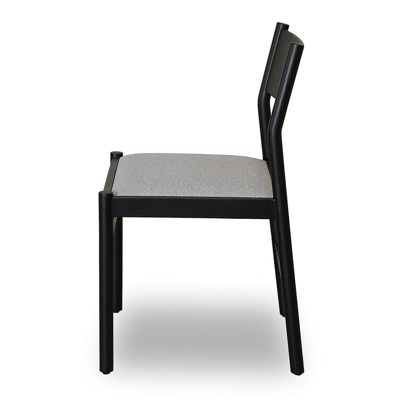 x2 Mirit Black Dining Chair - Moon Grey (Set of 2)