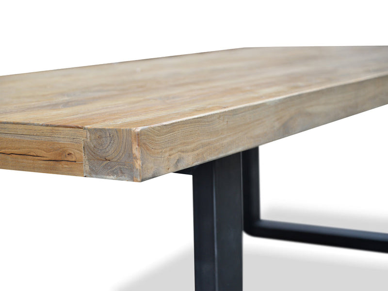 2.4m Reclaimed Elm Wood Dining Table