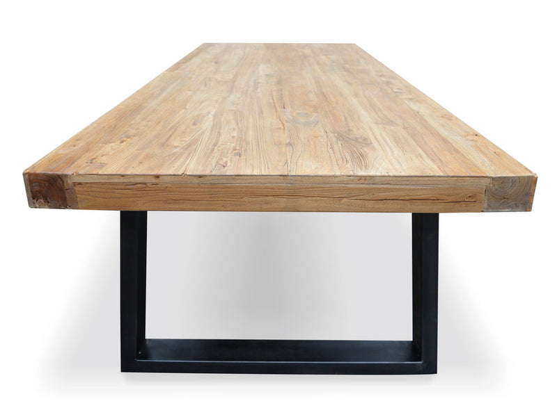 2.4m Reclaimed Elm Wood Dining Table